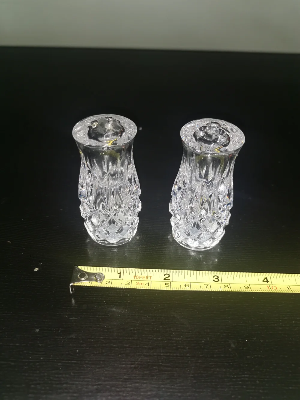 Gorham Crystal King Edward Stoppered Salt & Pepper Shaker Set Germany 3